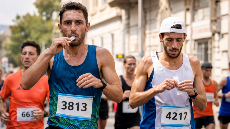Gel de carboidrato na maratona