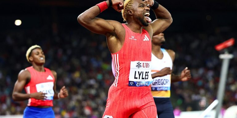 Noah Lyles quebra recorde mundial dos 150 m em Ostrava